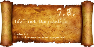 Tárnok Barnabás névjegykártya