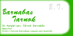 barnabas tarnok business card