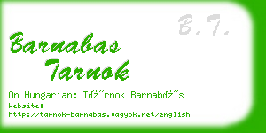 barnabas tarnok business card